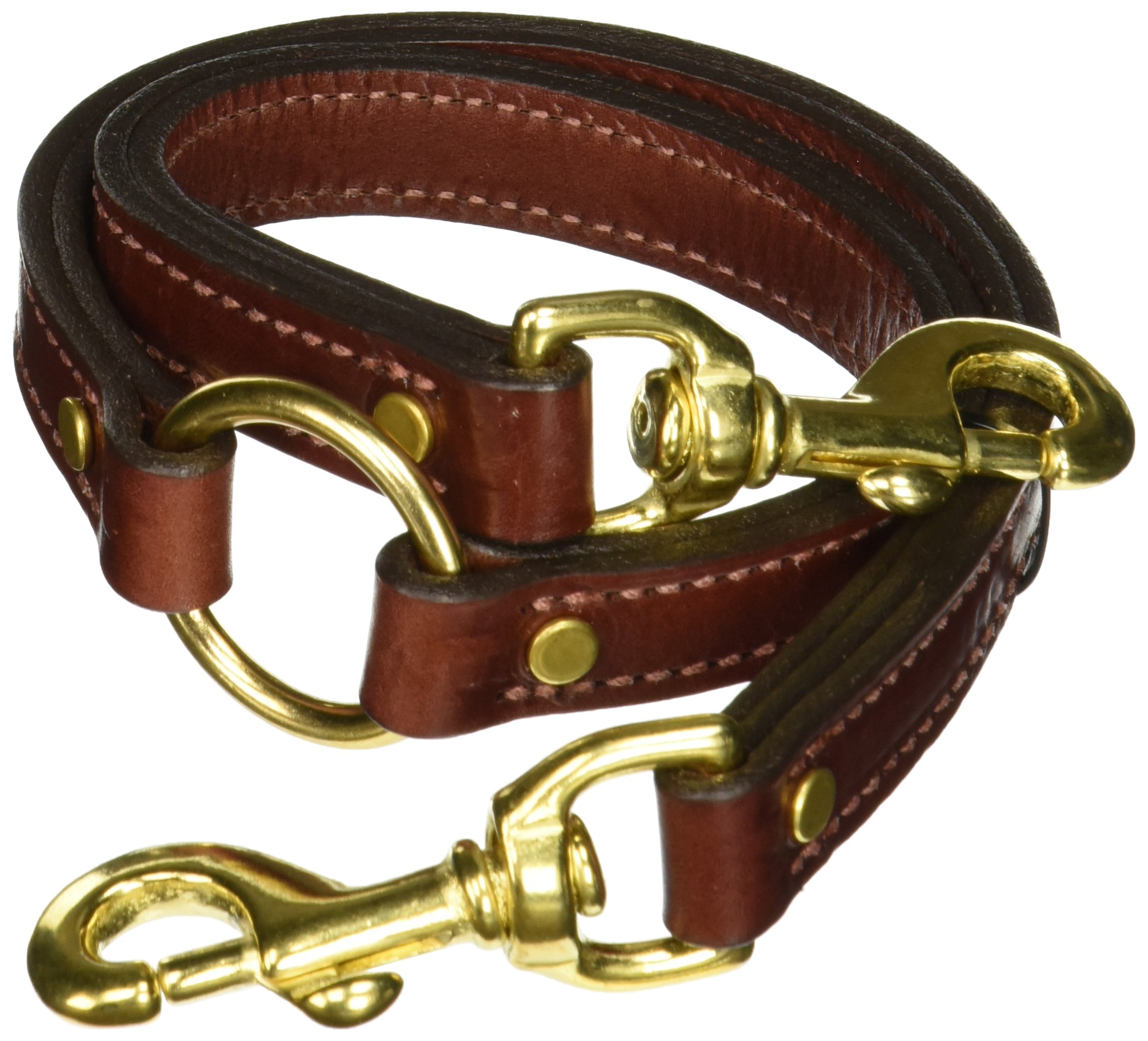 Mendota Products10825 Pet Leather Two Dog Coupler Leash, 3/4" x 25", Chestnut