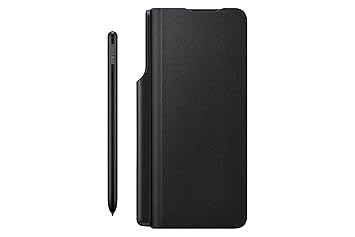 Samsung Galaxy Z Fold 3 Phone Case with S Pen, Protective Cover, Shockproof Smartphone Protector, Black