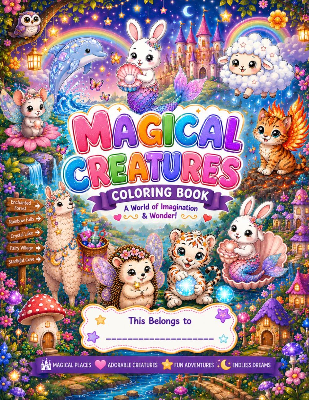 MAGICAL CREATURES COLORING BOOK: A World of Imagination & Wonder