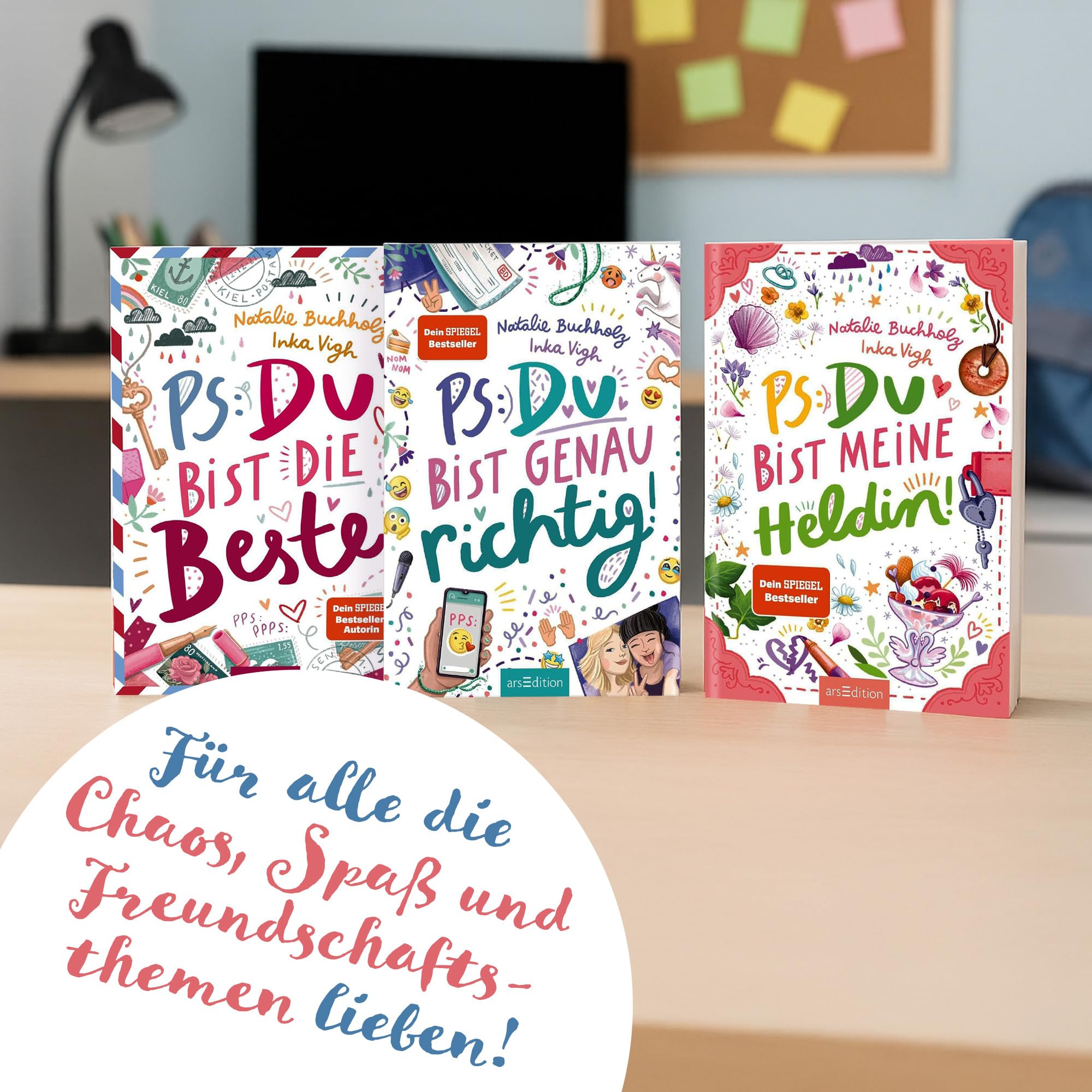 Natalie Buchholz – PS: Du bist die Beste! Bücherreihe Band 1-7 – Für alle ab 11 Jahren, die Chaos, Spaß und Freundschaftsthemen lieben – Freundschaft, Schule und Teenager – mit exklusiver Postkarte
