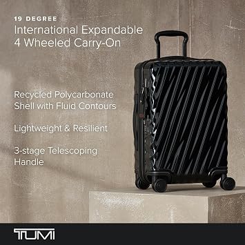 TUMI 19 Degree Expandable Carry-On, 21.8, Black