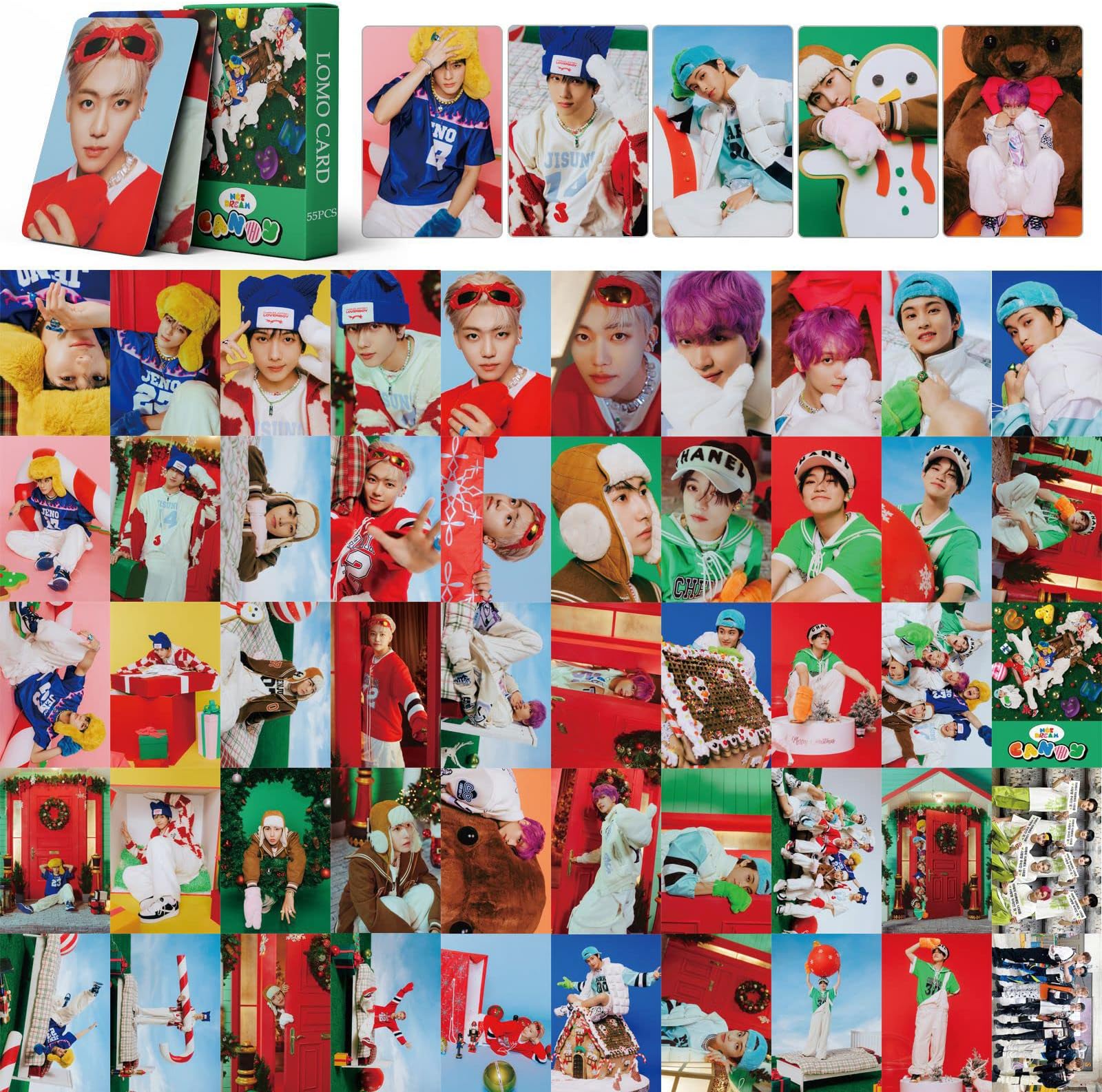 NCT DREAM Photo Cards 55pcs NCT DREAM Candy New Album Photo Cards KPOP Nct Dream Candy lomo cards KPOP NCT DREAM New Album Photocard Post Cards NCT DREAM Merch Gift for Fans Daughter