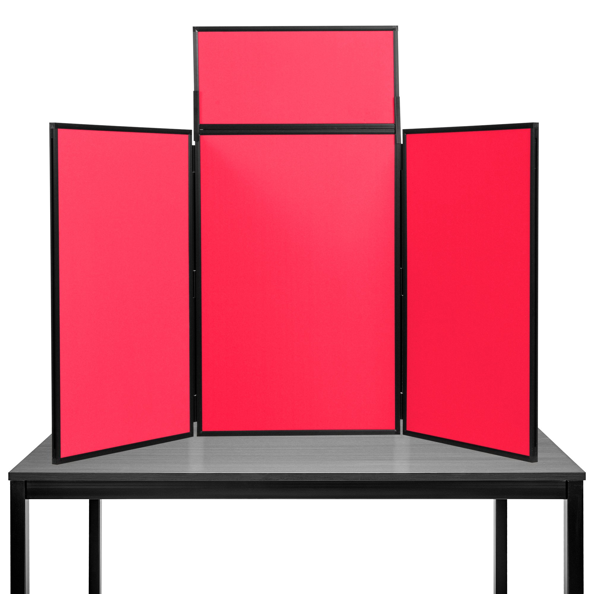 Panelwarehouse Maxi Desktop Folding Display Board Stand Red with Black Frame