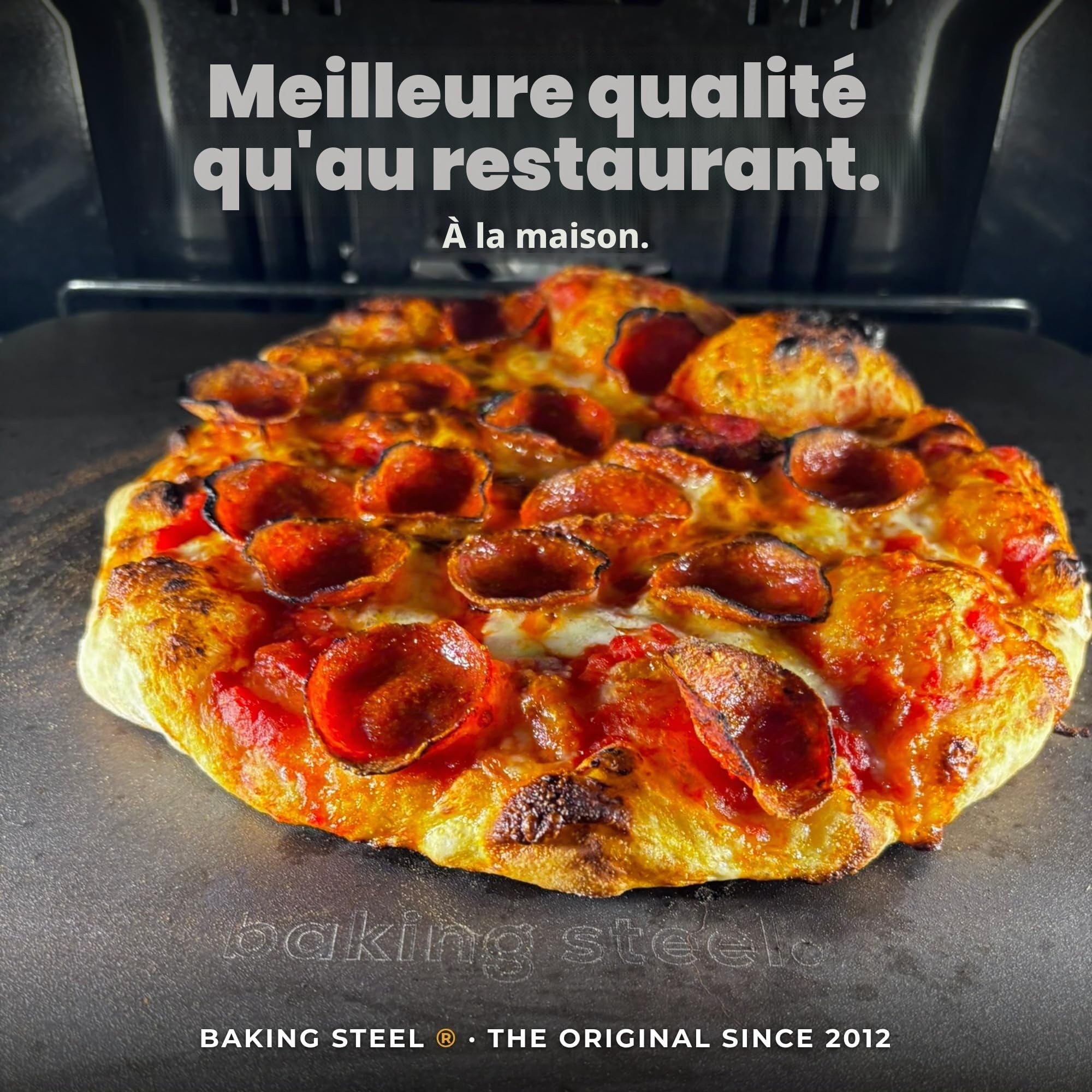 Baking Steel Pierre à pizza ultra conductrice, 35,6 x 40,6 x 0,6 cm