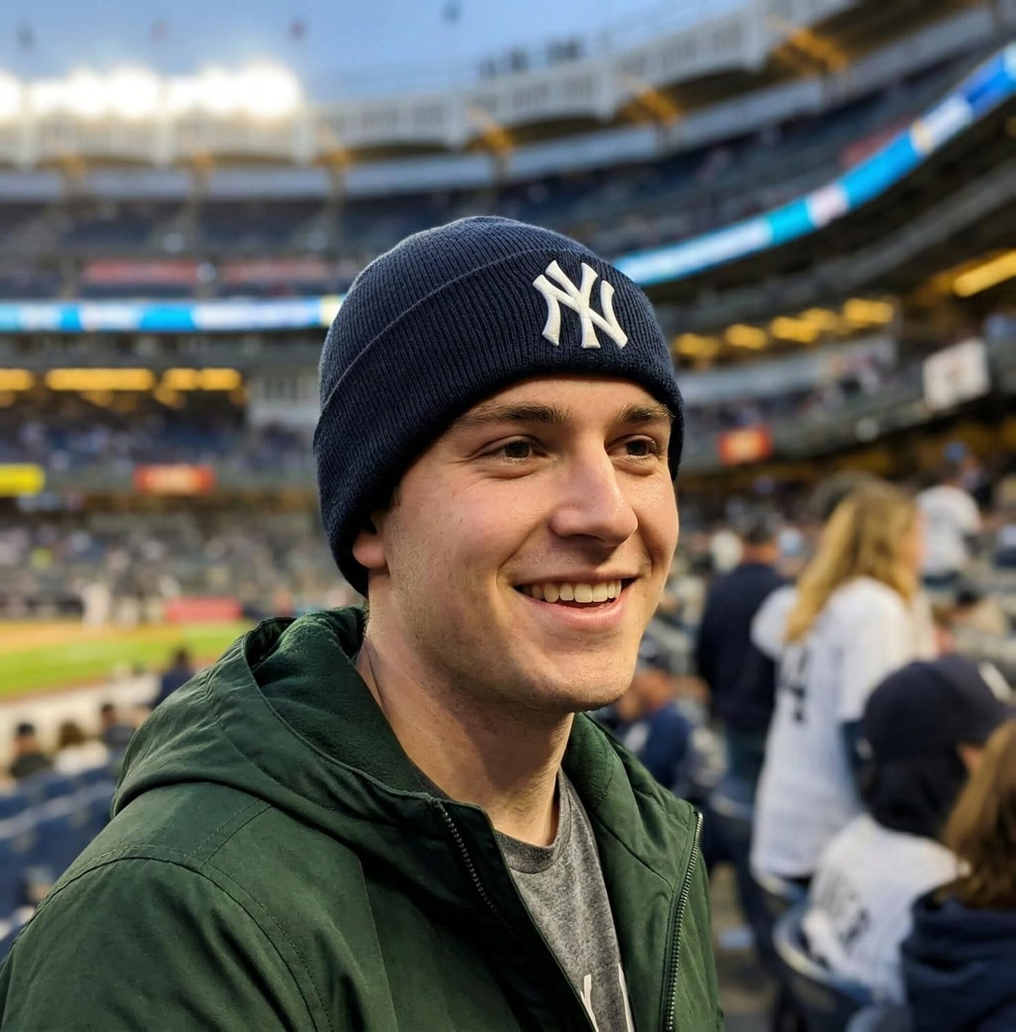 Officially Licensed New York Navy Baseball Cuffed Knit Beanie Hat Classic Edition NY Team Logo Embroidered Blue Cap