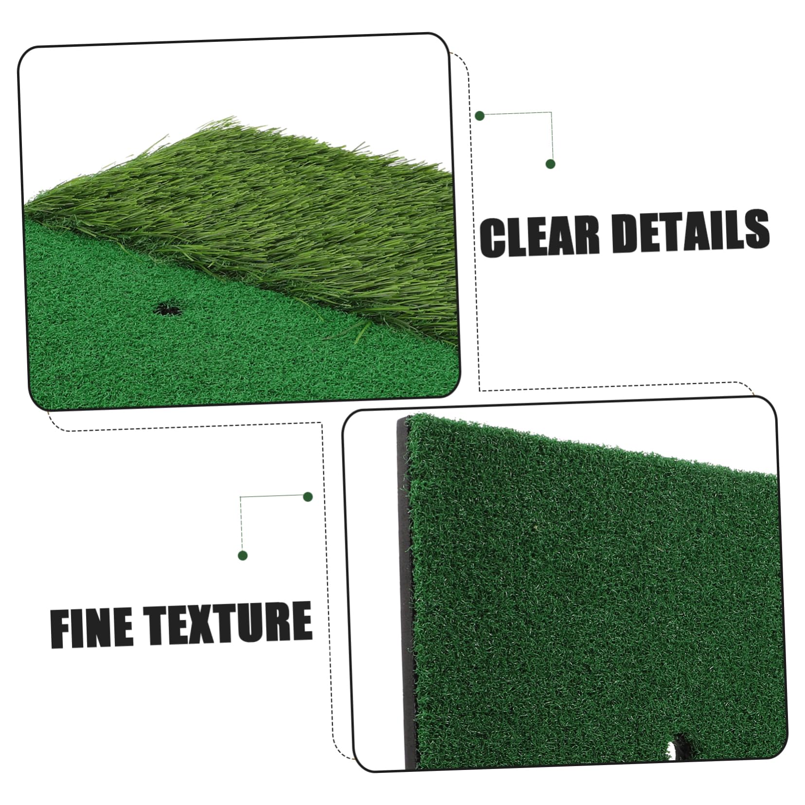 HANABASS Golf Pad for Practice Artificial Turf Mat Hitting Mat Compact Size for Home or Driving Range Use