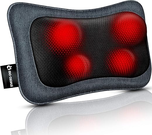 Mo Cuishle Back Massager with Heat, Shiatsu Back and Neck Massager, Electric Shoulder Massager, Kneading Massager Back, Relax Back Pain, Neck Pain, Massage Pillow for Back, Neck, Leg B08JZ48694