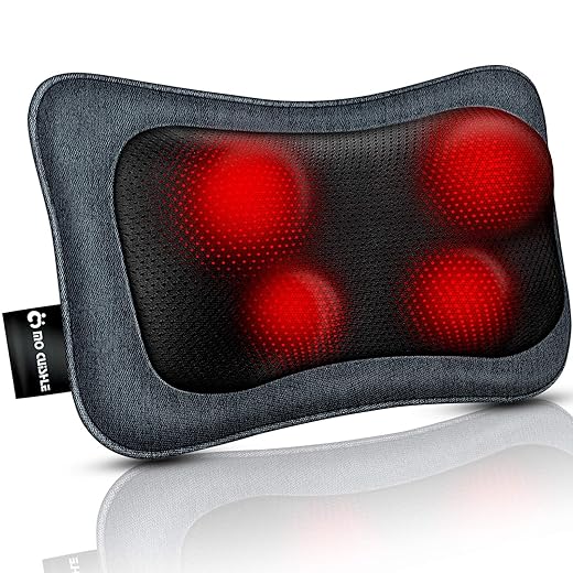 Mo Cuishle Back Massager with Heat, Shiatsu Back and Neck Massager, Electric Shoulder Massager, Kneading Massager Back, Relax Back Pain, Neck Pain, Massage Pillow for Back, Neck, Leg