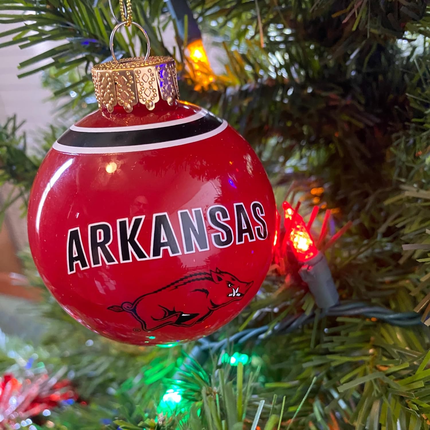 FOCO University of Arkansas – Collector's Edition Razorback Ornament – Represent Tusk and Show Your SEC Spirit with Officially Licensed Holiday Fan Decorations - Image 3