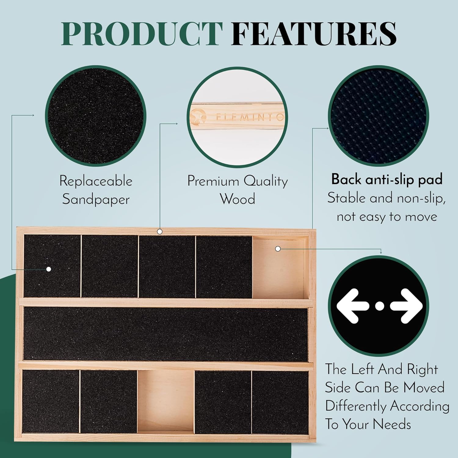 review Dog Nail Scratch Board with Treat Box, Dog Scratch Pad for Nails with 3 Sandpaper Replacement, Nail Grinder Self Scratcher for Small Medium Dogs, Stress-Free Scratch Pad for Dogs
