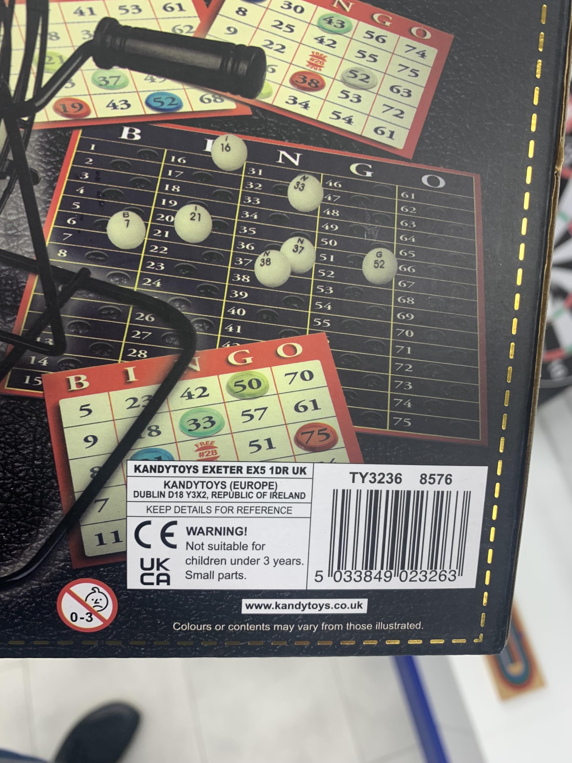 M.Y Deluxe Bingo-Spiel – komplett mit Bingo-Kugelspender, Bingo-Karten und Geschenkbox