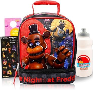 Five Nights at Freddys Lunch Box Bundle w/Insulated Lunch Bag + More