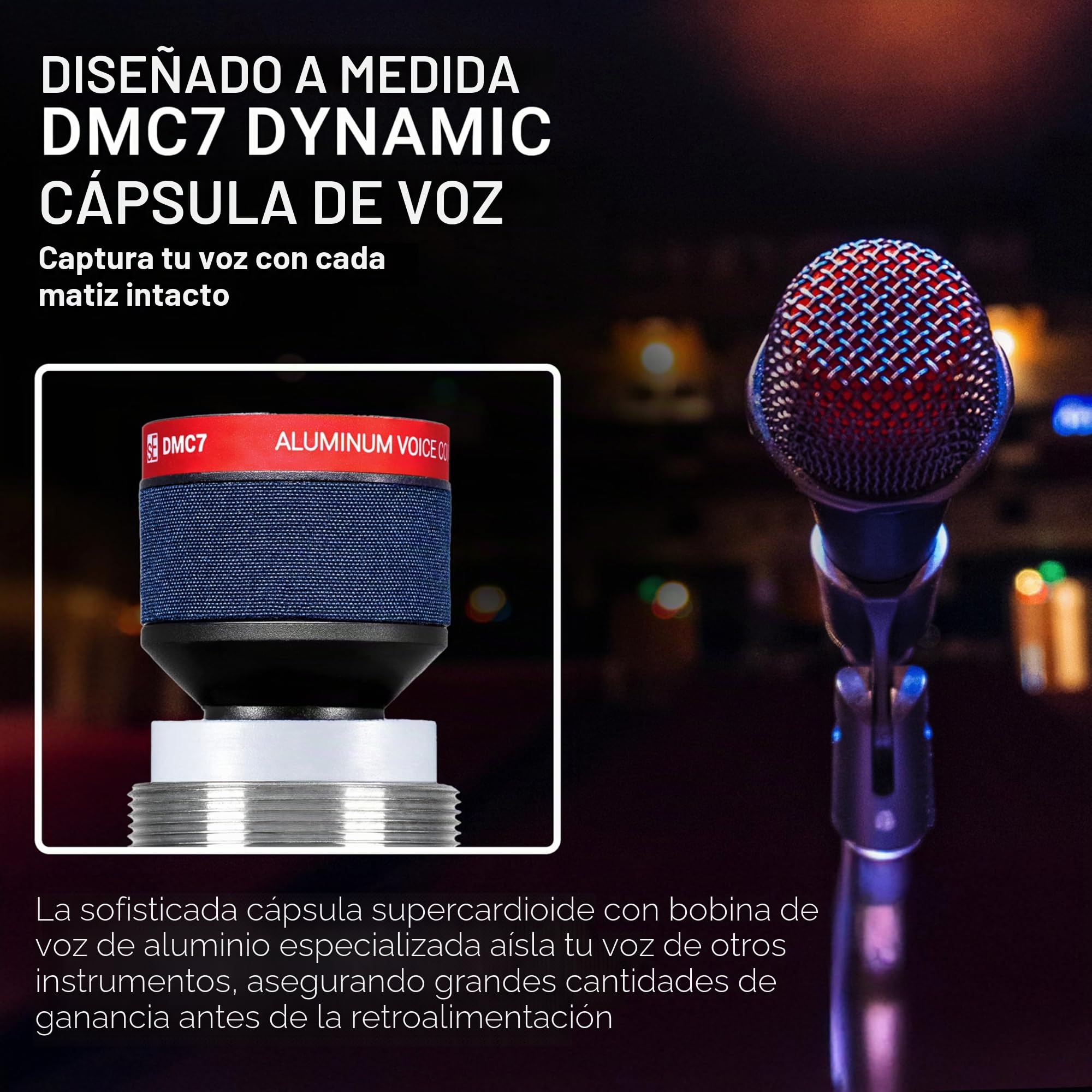 SE ELECTRONICS V7 Micrófono Vocal dinámico supercardioide de Mano, micrófono dinámico supercardioide Rojo con Soporte de Choque Integrado y Parabrisas Interno