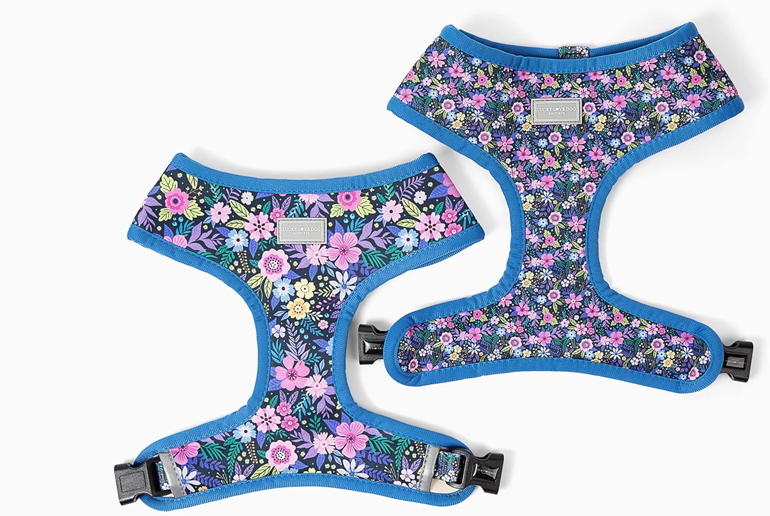 Lucky Love Dog Reversible Harness Vest – Vivid Patterned Vest for Small Dogs, Stylish Accessory for Female and Male Dogs – Primrose, XS