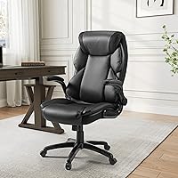 Vista 14 de EUREKA ERGONOMIC Silla de oficina de cuero de microfibra, silla de escritorio ergonómica, silla ejecutiva para juegos de oficina, cómoda silla