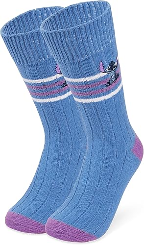 Disney Calcetines Antideslizante Mujer y Chica, Calcetines Invierno Cálidos, EU 