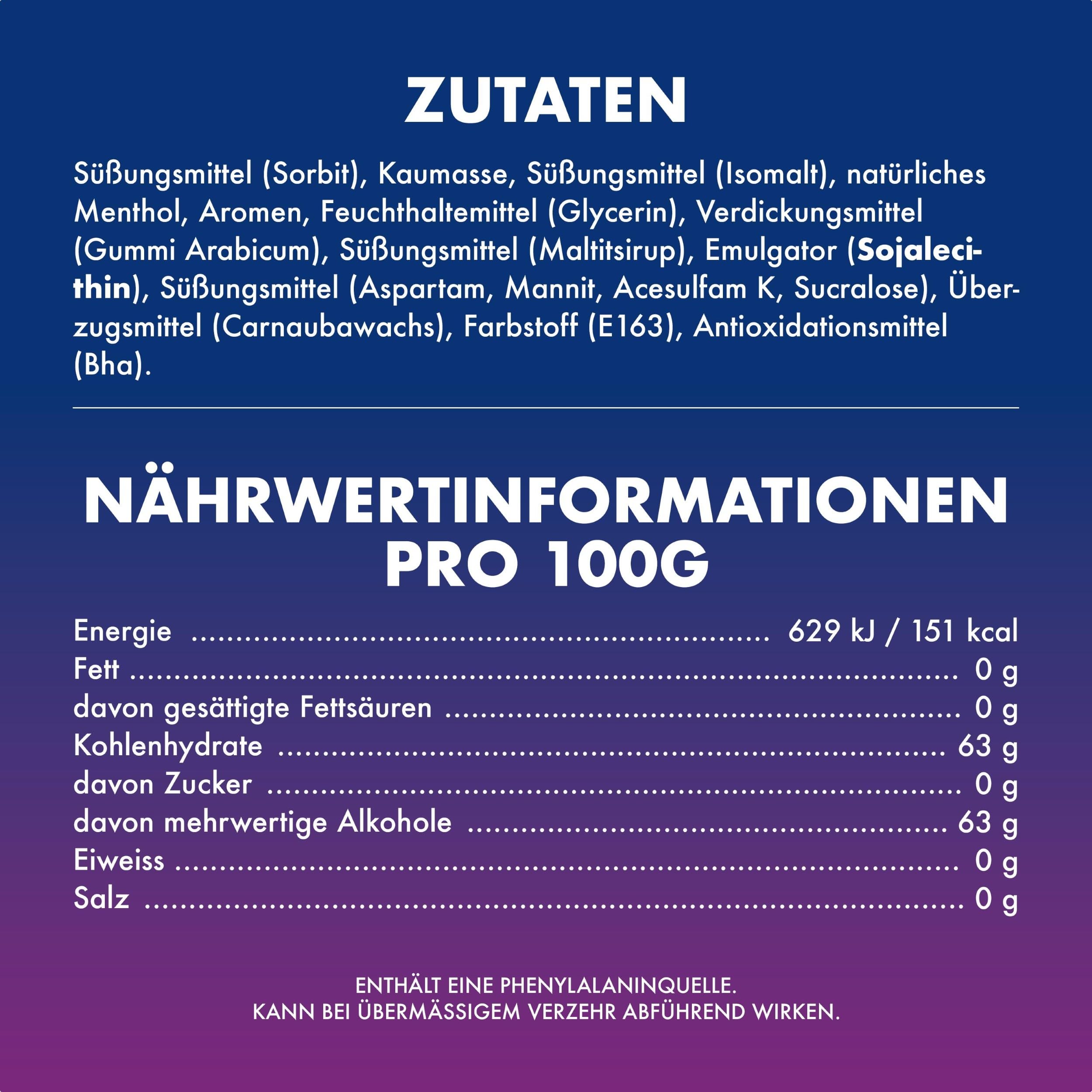 Airwaves Kaugummi | Cool Cassis | Lila, zuckerfrei | 20 x 3 Packungen (20 x 3 x 10 Dragees)