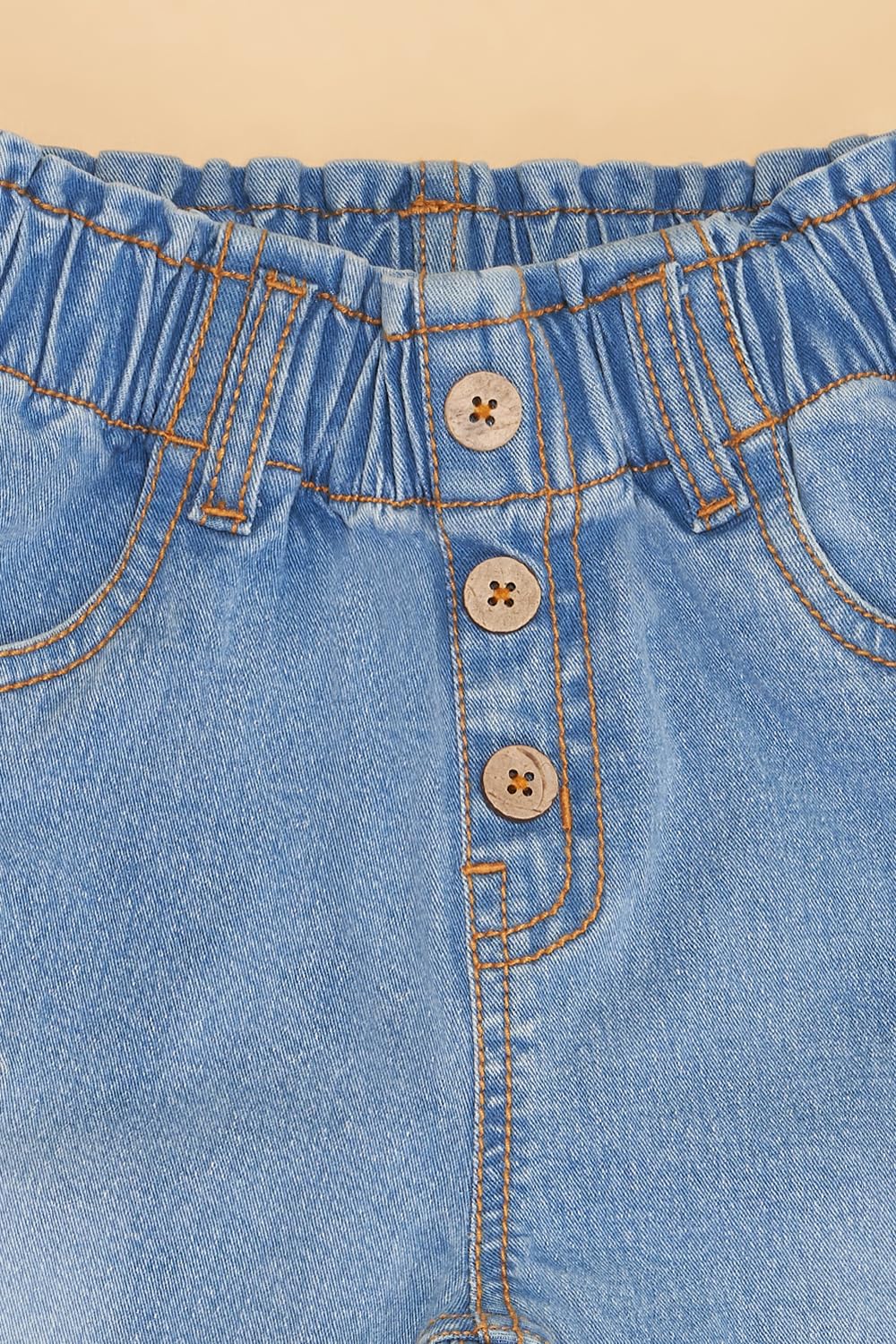 Pantaloons Baby Girls Blue Jeans Regular Fit,French Blue,18-24 M 1