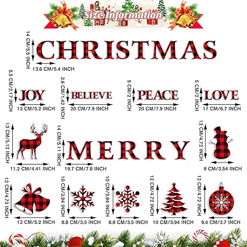 Miniatura 2 de 25 calcomanías de Navidad para puerta de garaje, imanes de Navidad, calcomanías de refrigerador resistentes a la intemperie, imanes de garaje,