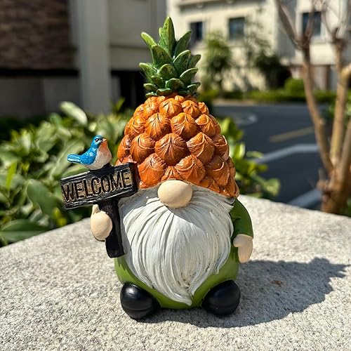 Miniatura 5 de Etlemonde Decoraciones de gnomos de piña, gnomos de piña, regalos de decoración de jardín, gnomo de piña al aire libre, estatua de gnomo de piña,