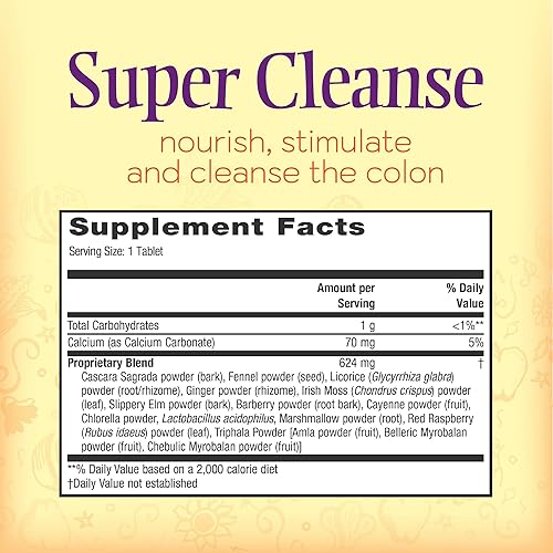 Miniatura 2 de Nature's Secret Super Cleanse Extra Strength Total Body Cleanse, Support - Mezcla estimulante de 14 hierbas con probióticos - 100 tabletas