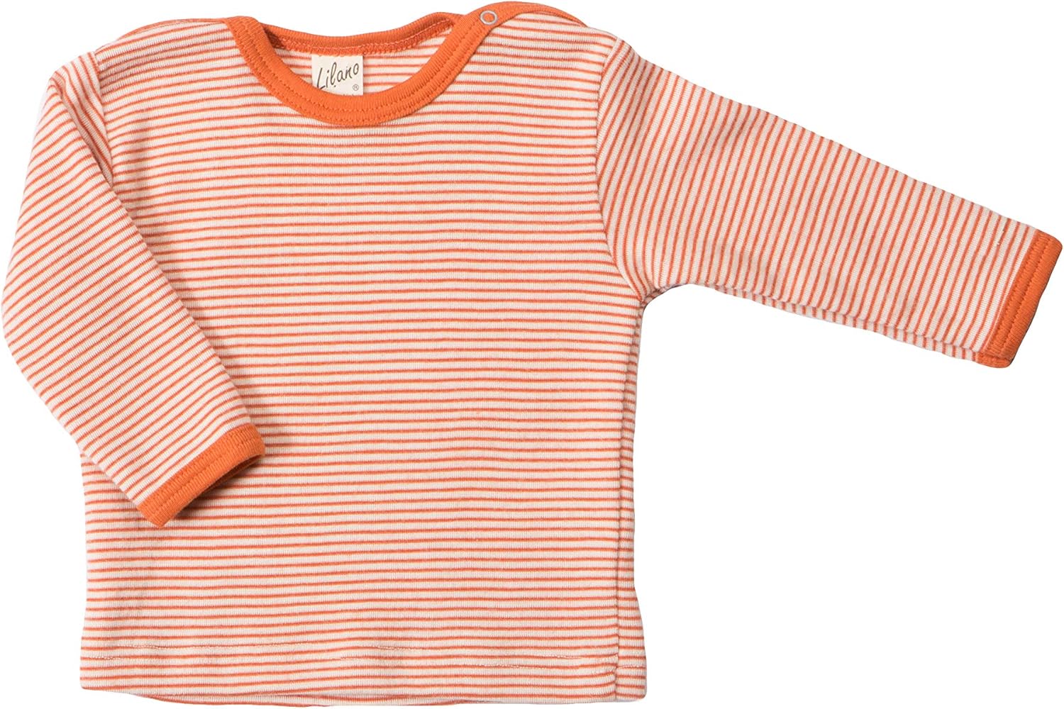 Organic Merino Wool and Silk Baby T-Shirt Long Sleeve [100306]. Made in Germany.