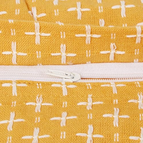 Miniatura 23 de DII Colección de fundas de almohada, algodón reciclado, cremallera oculta, 18x18, rayas cambray, azul brillante, 2 piezas