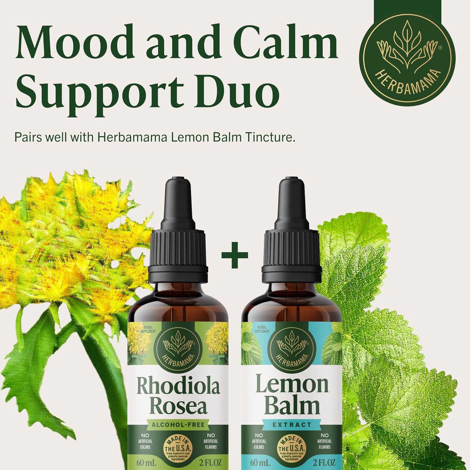HERBAMAMA Rhodiola Rosea Tincture - Vegan Mood & Calm Support with Rhodiola Rosea Extract Drops - Non-GMO, Alcohol & Sugar-Free Liquid Supplement, 42-Day Supply - Image 7