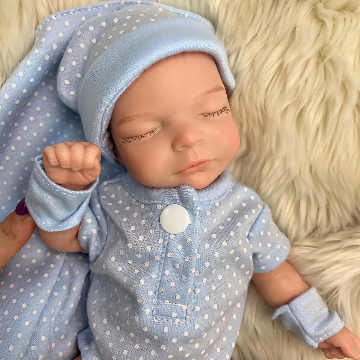OtardDolls Silicone Baby Doll 10 Inch Full Body Soft Silicone Reborn Baby Handmade Reborn Baby Doll Mini Realistic Newborn Baby Dolls for Kids