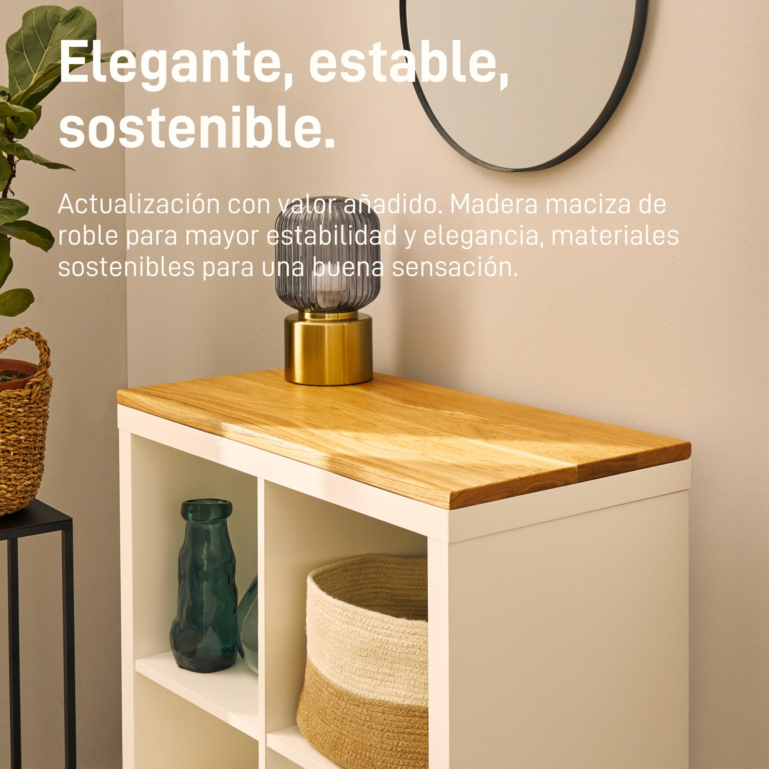 Natural Goods Berlín - Placa de madera Kallax (1 placa de madera Kallax, 2 cm de grosor, para Kallax, función antideslizante), color roble