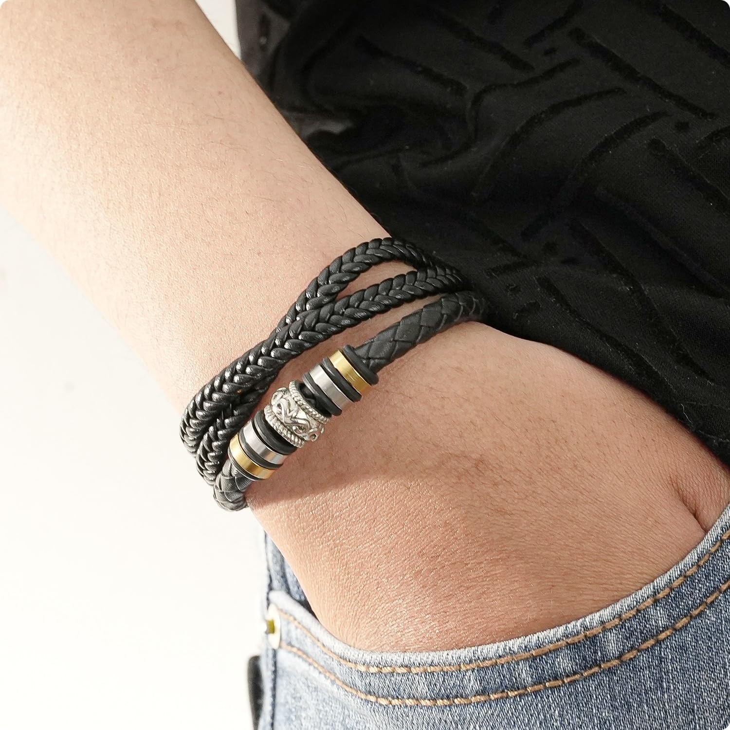 Larvincy To My Son Bracelet From Mom And Dad With Heartfelt Message & Elegant Box, Son Jewelry Gifts From Mother Father, Bracelets For Men On Birthday, Wedding, Father Day, Christmas & More - Image 6