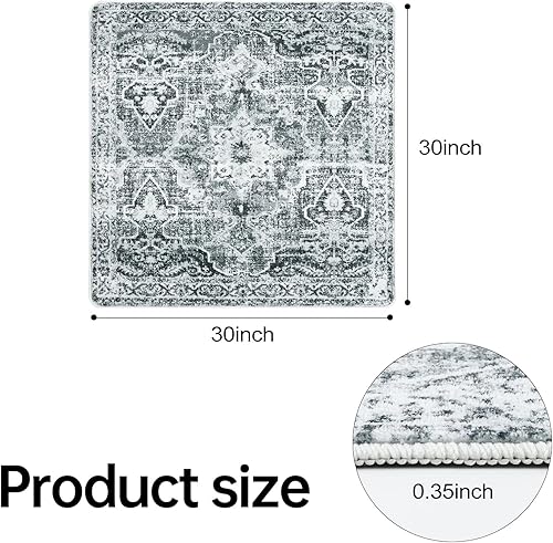 Miniatura 67 de OJIA Alfombra antideslizante a juego para peldaños de madera, parte trasera de goma cuadrada antideslizante, alfombra de aterrizaje para escaleras