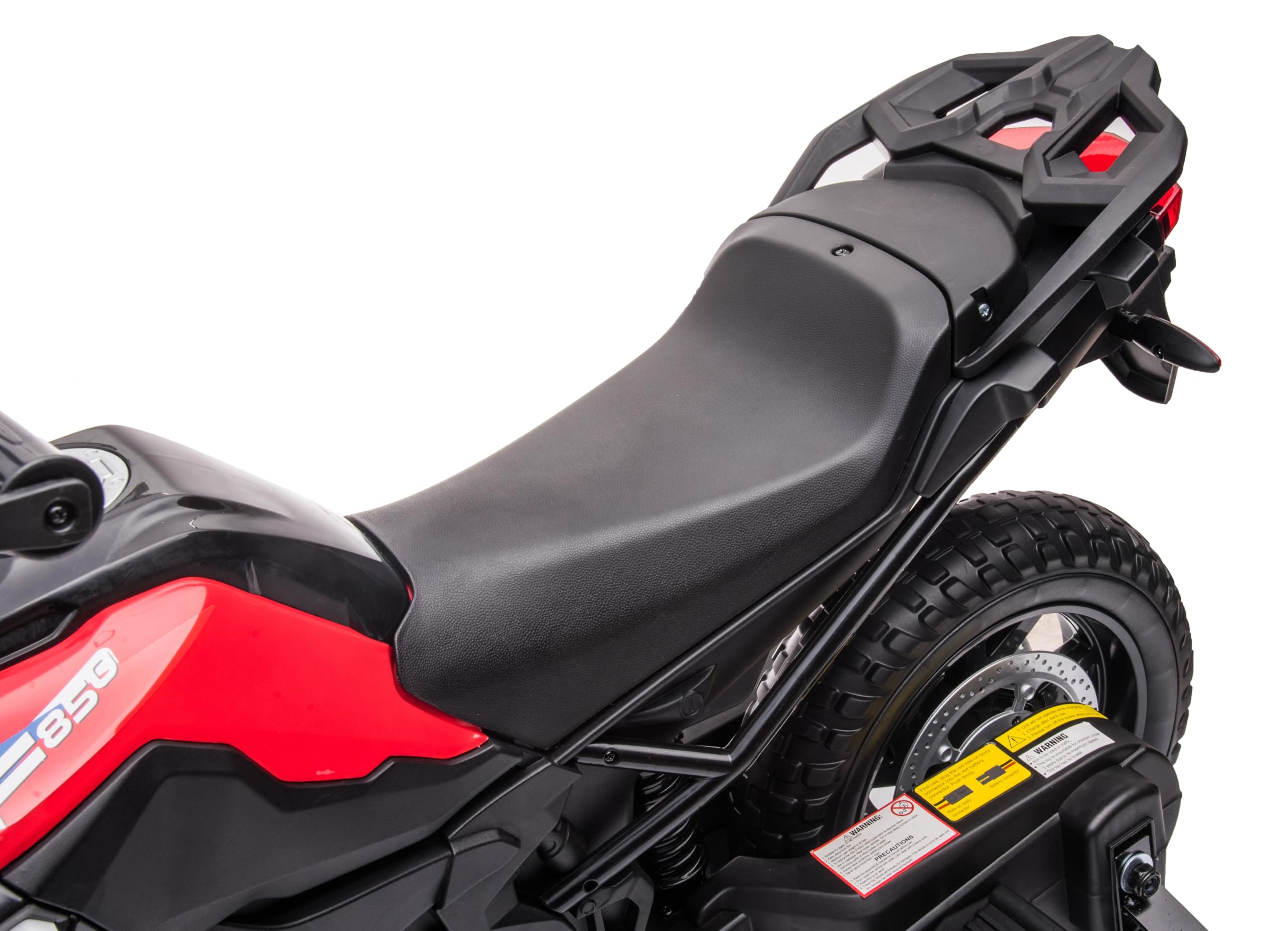 Motocicletta BMW F 850 GS Moto Elettrica Bambini 12V Ruote in Gomma EVA Rotelle Removibili Cavalletto in Metallo Luci LED USB Suoni Sedile Ampio 3–8 Anni Sospensioni fino a 30 kg Rosso