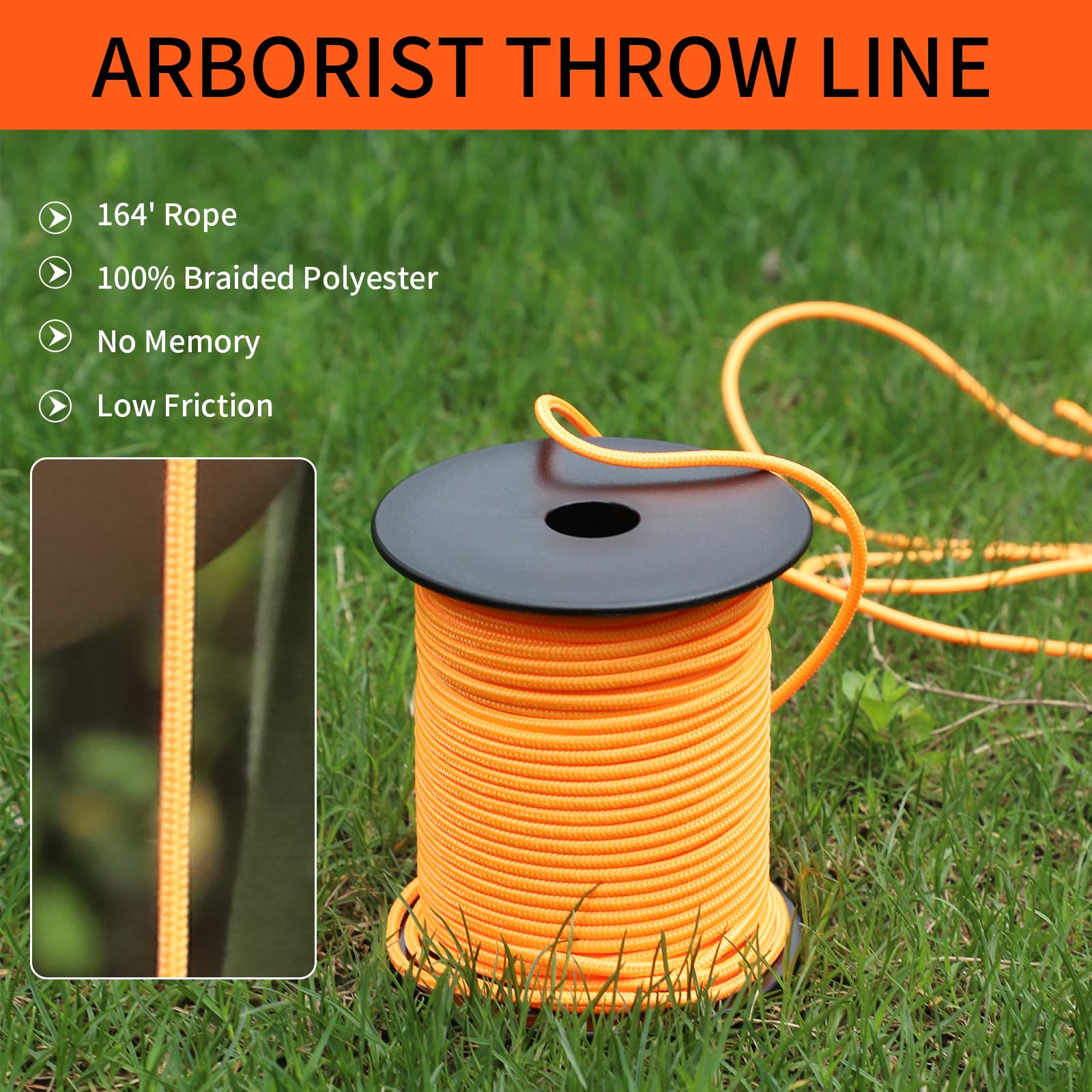 Arborist Wurfschnur-Set, Arboristen-Wurfgewicht und Schnur, 400 m langes ultraglattes Polyesterseil und 400 g Wurfsack, Baumpfleger-Ausrüstung geeignet für hohe Gliedmaßen