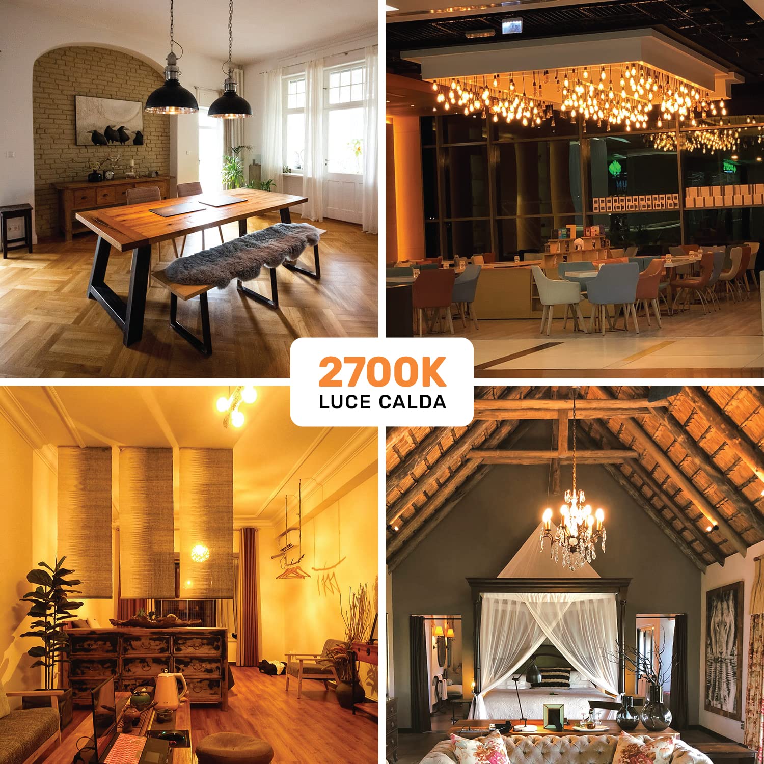 Lampadine Led E27 luce calda - 10W equivalenti 90w, 1000 lumen, Lampadina luce led calda 2700k, Lampada attacco grande, lampadina led e27 vintage, lampadine led filamento e27, 10 PZ