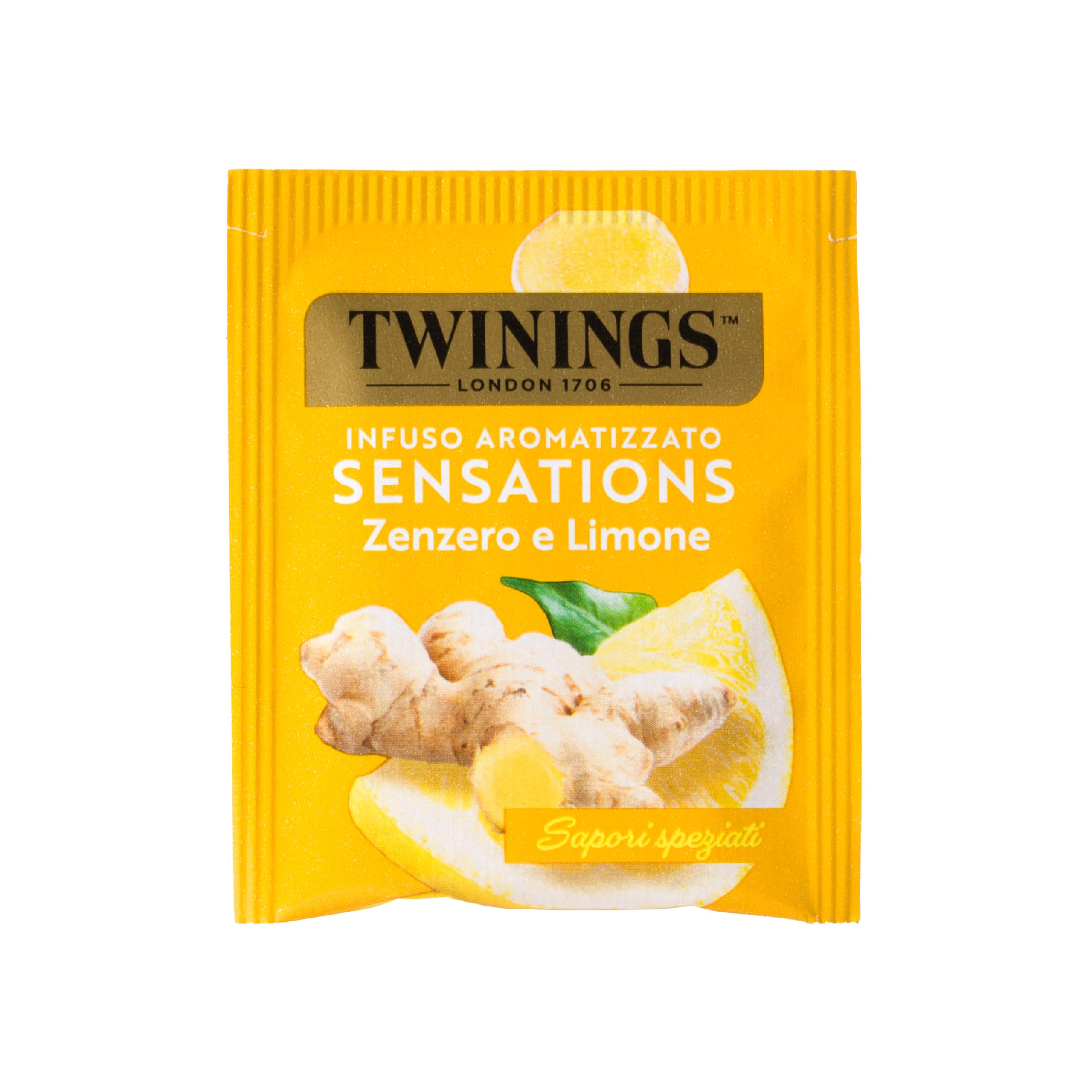 Twinings, Infuso Aromatizzato Sensations Zenzero e Limone, Gusto Frizzante e Avvolgente, Senza Caffeina, Infusi e Tisane, 6 Confezioni da 20 Filtri (120 Filtri Totali)
