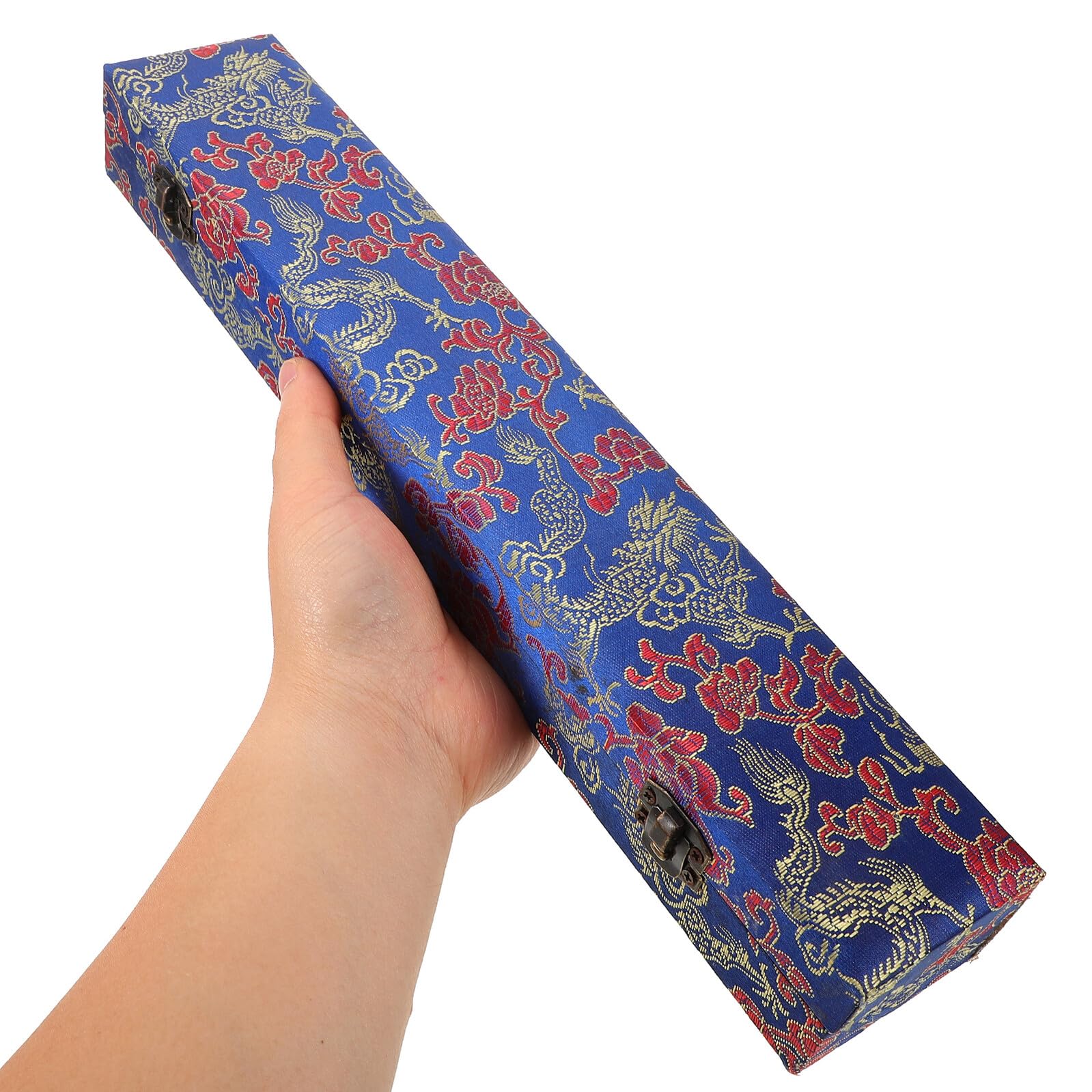 UKCOCO 5 Pezzi Scatola Regalo in Legno per Ventaglio Stile Ventaglio con Chiusura in Rame Custodia e Resistente Confezione