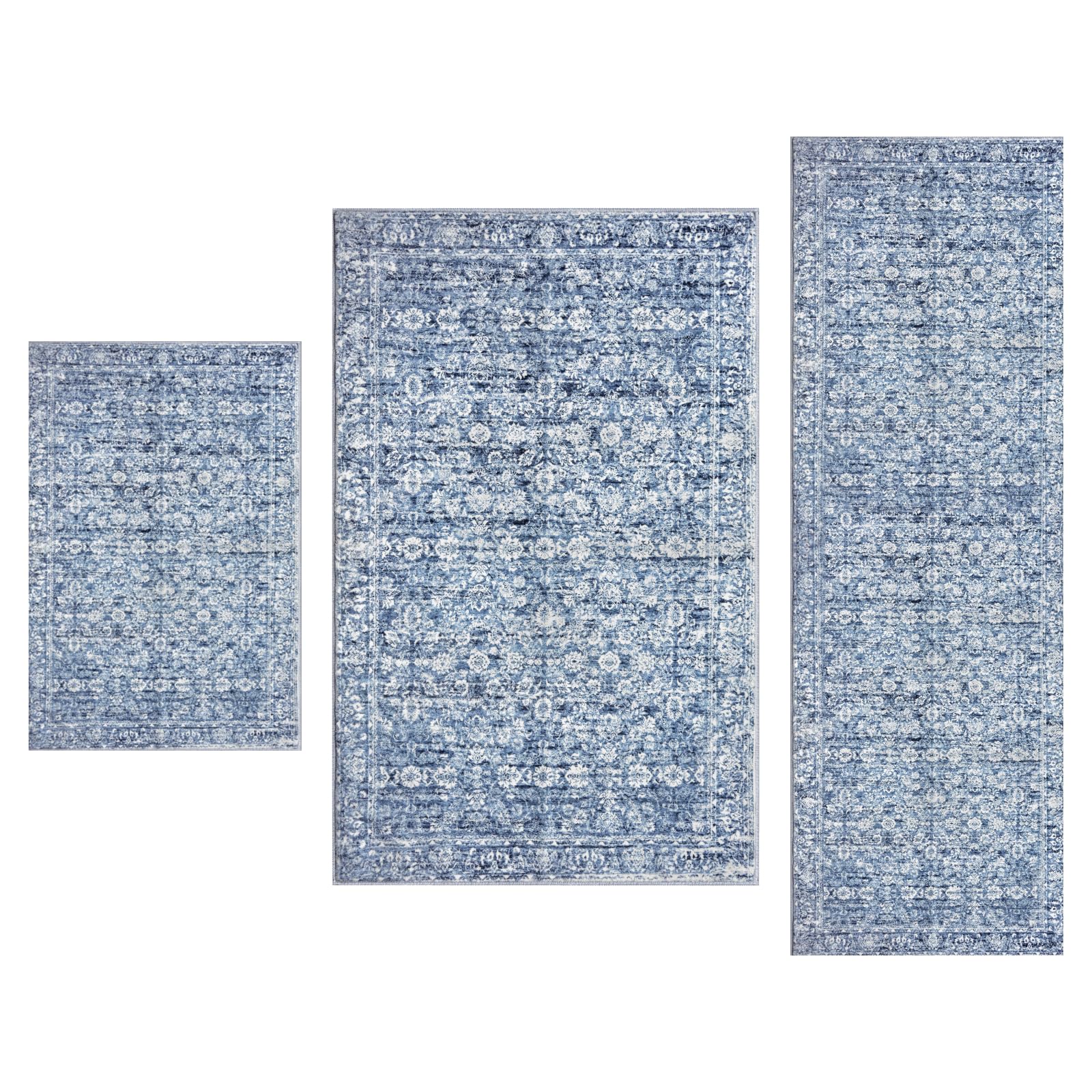 Palie Blue Washable 3 x 5 rug main image 0