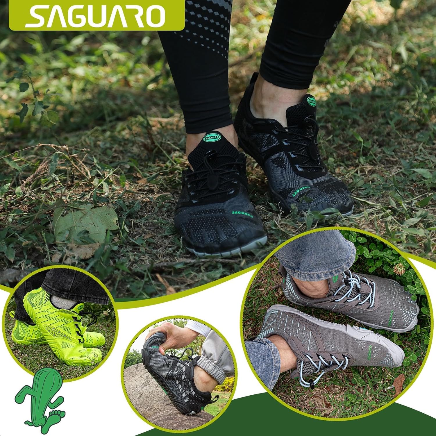 SAGUARO Womens Mens Barefoot Shoes Minimalist Trail Runner Wide Toe Box Zero Drop Outdoor Cross Training Shoe - Image 6