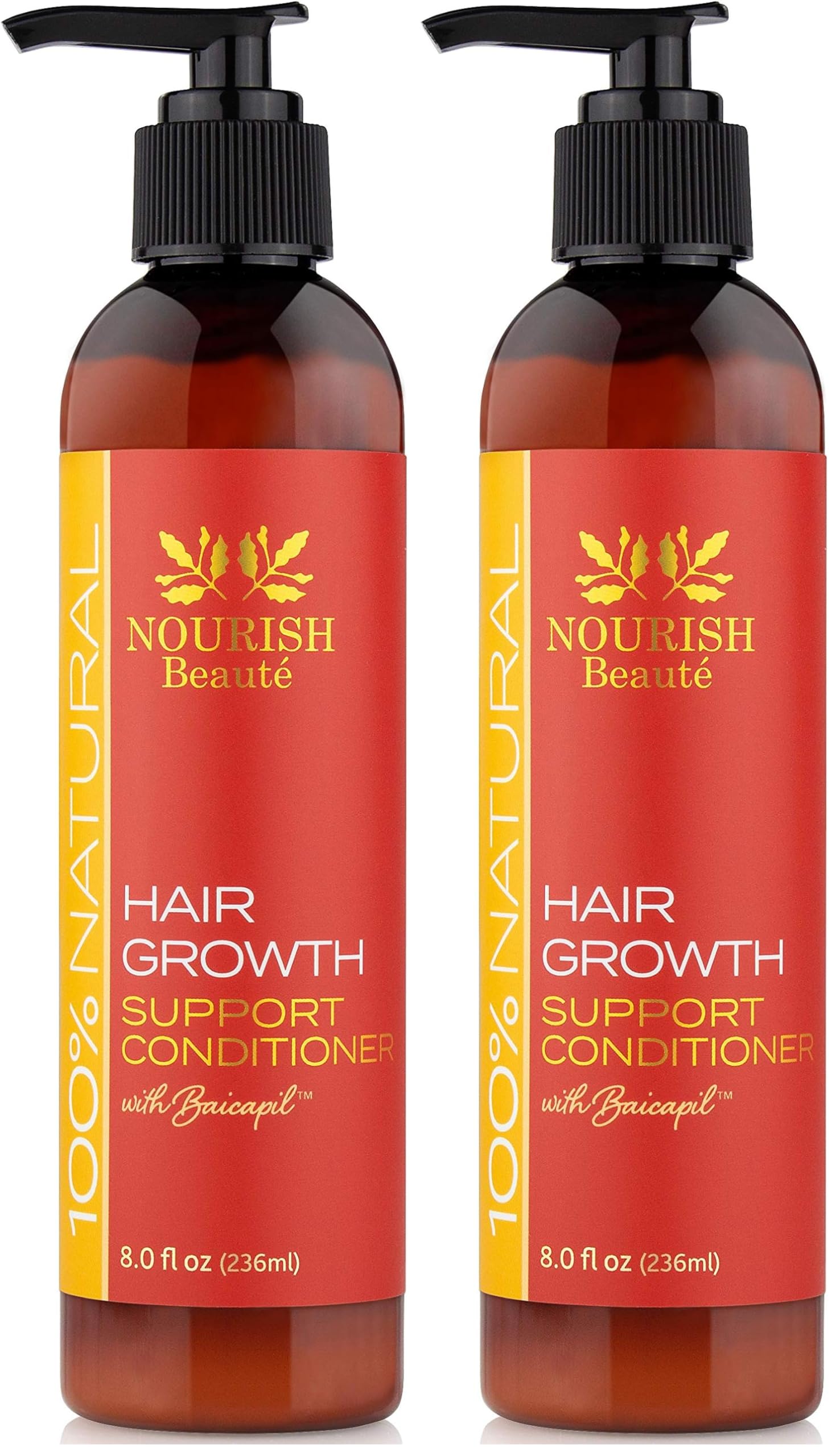 Nourish Beaute Hair Growth Conditioner - All Natural with DHT Blockers Biotin Botanicals - All Hair Types Hair