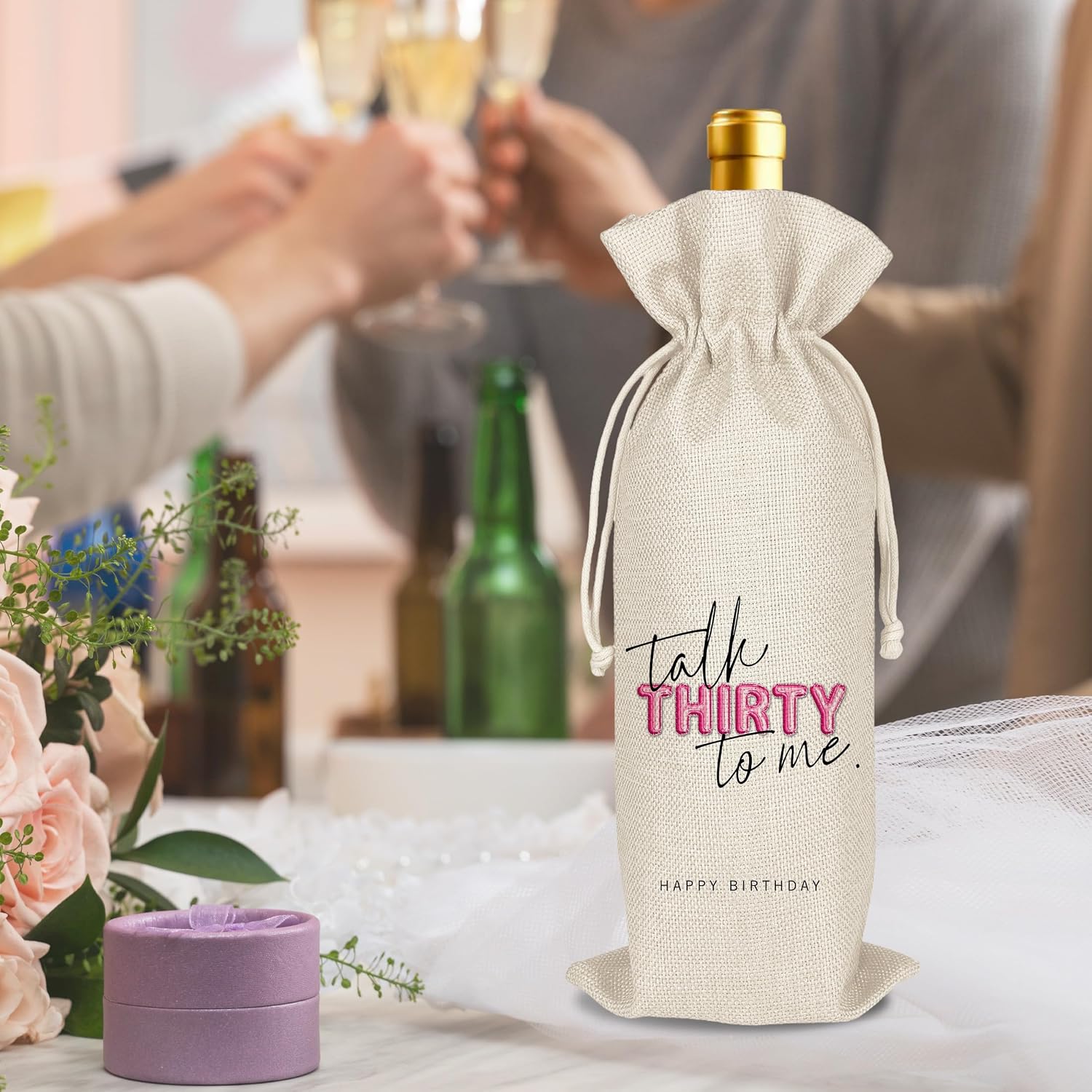 Funny 30th Birthday Gifts Wine Bag for Women, 30th Birthday Party Supplies and Decorations - Happy Anniversary Wine Bags for Her or Him Gifts for Women Her Girlfriend Sister (B03) image 5