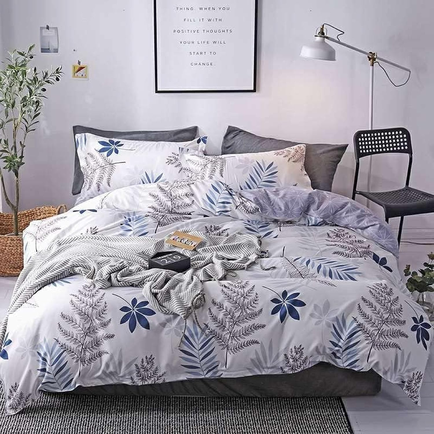 Golden Home Luxurious All-Season Comforter Set - Soft, Cozy, and Elegant, Include 1 Comforter,1Fitted Sheet,4 Pillow Covers (SS11, Single Size 160×210) Single Size 160×210 SS11