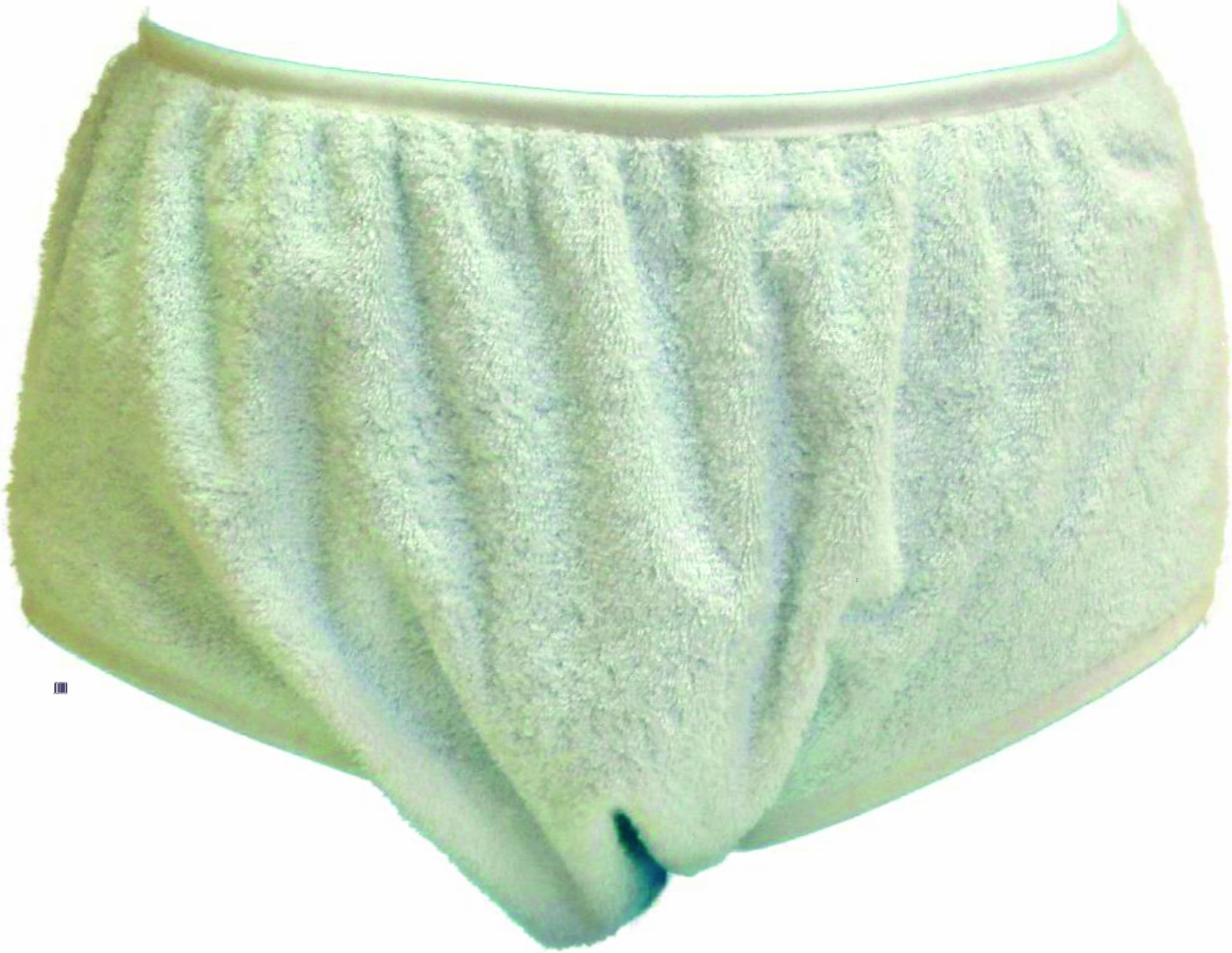 3 Pair of Adult Terry Towelling Nappy Briefs/Pants Single Thickness Medium/32-36