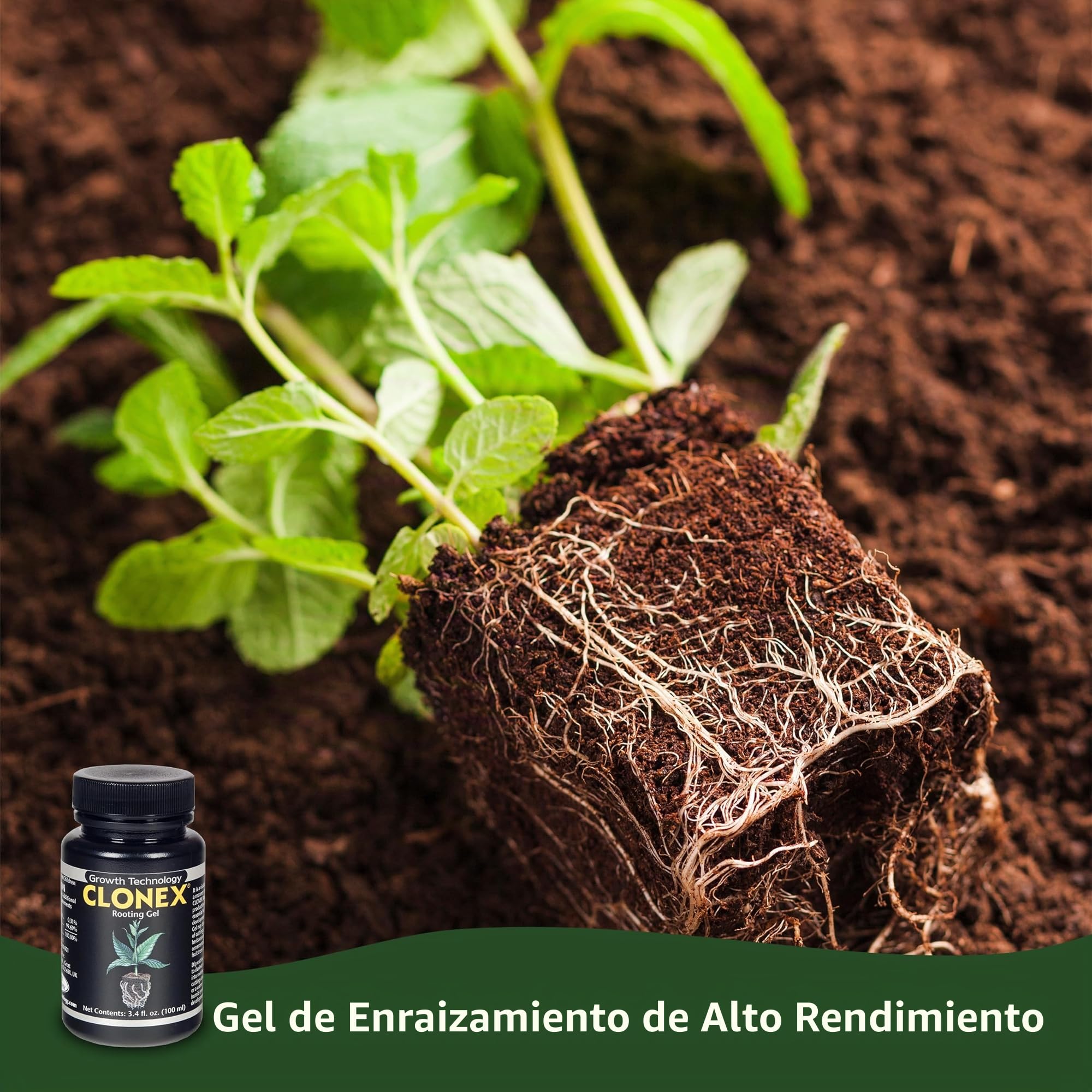 Clonex Gel de enraizamiento HGC726005, 100 ml, Color marrón