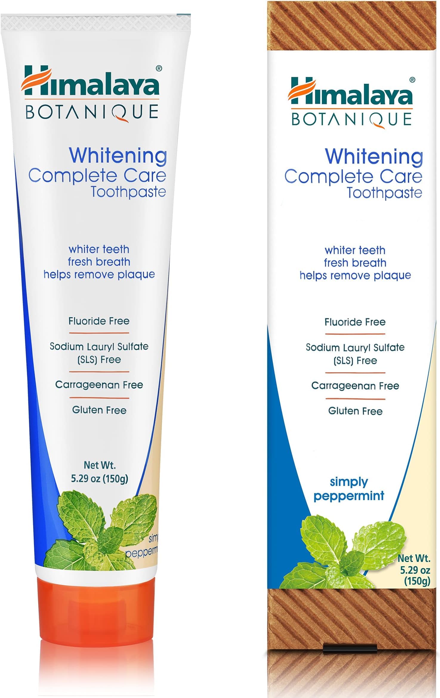 Himalaya Botanique Whitening simply Peppermint |Prevents germs and improves Oral & Dental health |Strenghtens teeth| All Natural, Fluoride & SLS free | 100% Vegetarian and Vegan Friendly- 150g