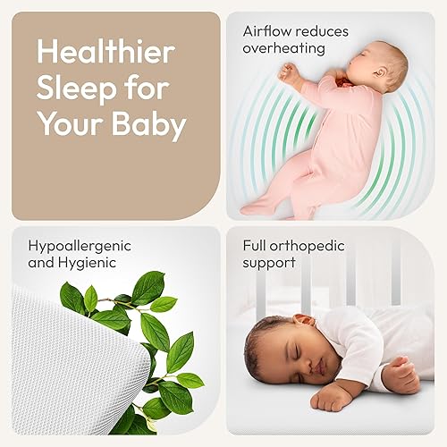 Miniatura 4 de NUMU Colchón Air Baby Sleep Cuna transpirable para una rápida dispersión de CO2 permeable para evitar la acumulación de líquidos Mejora la