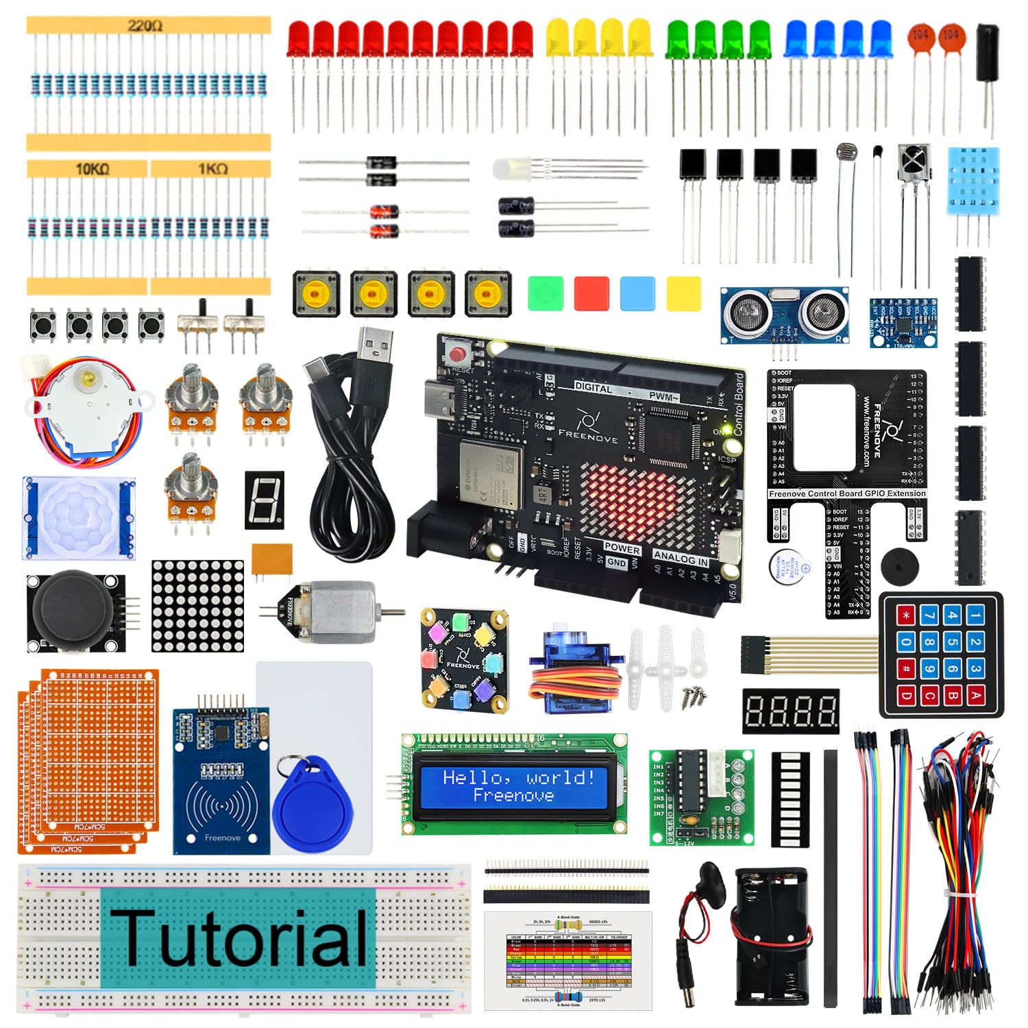 Amazon.com: Freenove Ultimate Starter Kit with Board V5 Rev4 WiFi ...