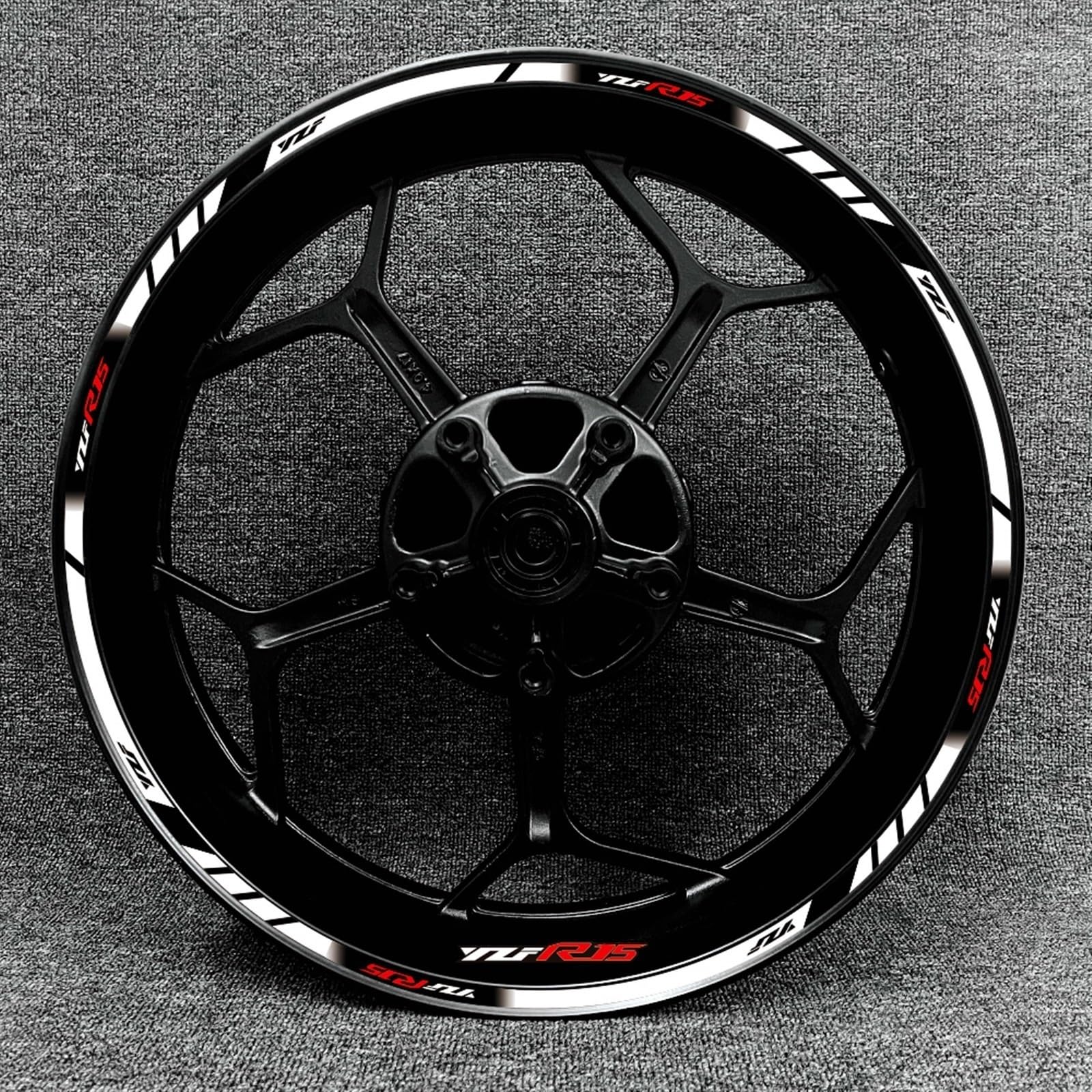 Motorcycle Wheel Rim Decal Decorative Hub Waterproof Reflective Sticker for Yamaha YZF R15 Decorative(Color9)
