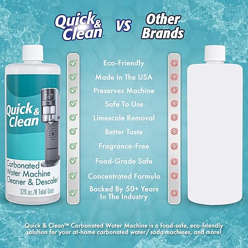 Miniatura 4 de Limpiador y descalcificador de máquina de agua carbonatada de 32 onzas - Fabricado en los Estados Unidos - Compatible con máquinas de agua