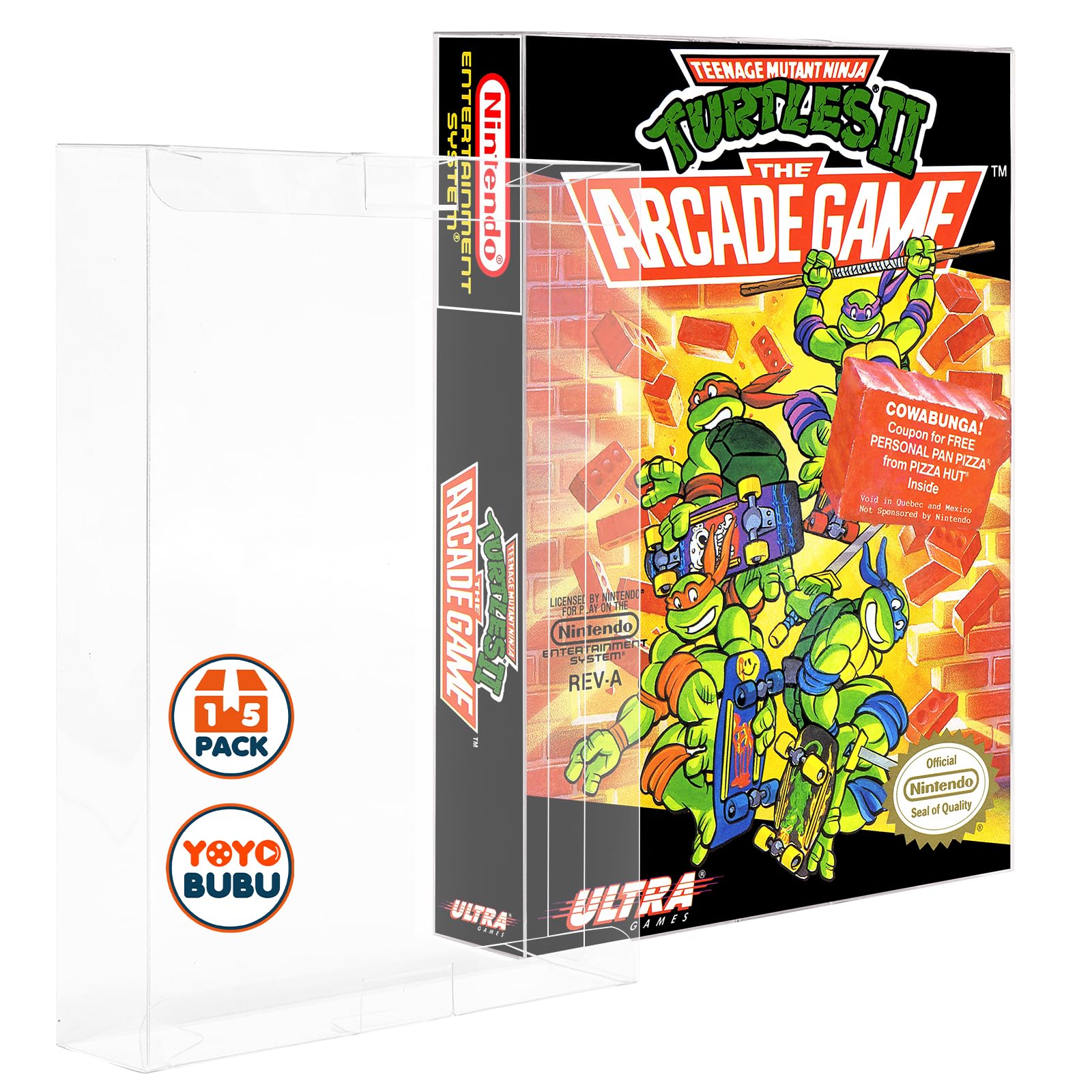 YOYOBUBU 15 Pack Video Game Protector Compatible for NES Game Boxes – Clear Plastic Sleeve Cover – 0.35mm PET – Scratch-Resistant, Dustproof, Crystal